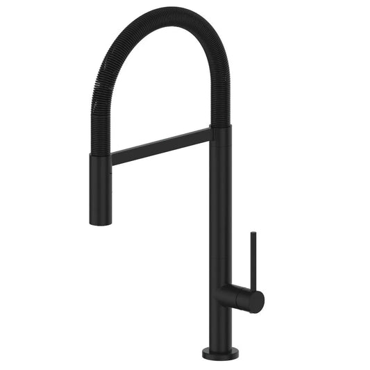 ZLINE Autograph Edition Incline Pull Down Single Handle Kitchen Faucet in Matte Black (INC-KF-MB) main image.