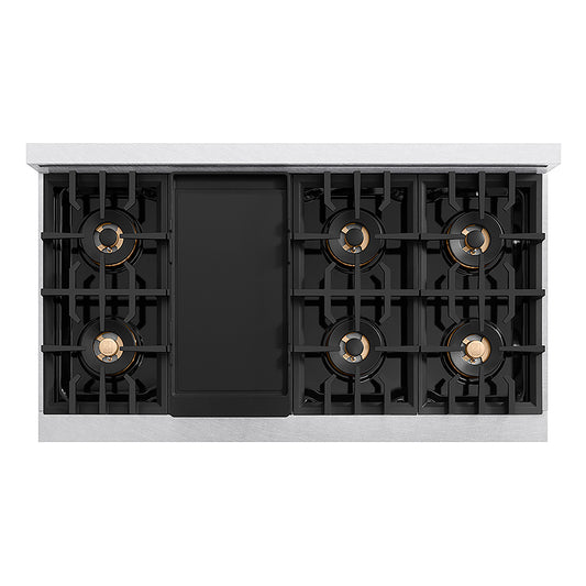 ZLINE 48 in. Classic Gas Rangetop with 8 Burner DuoPro™ Cooktop in Satin Stainless Steel (PCRTS-48)