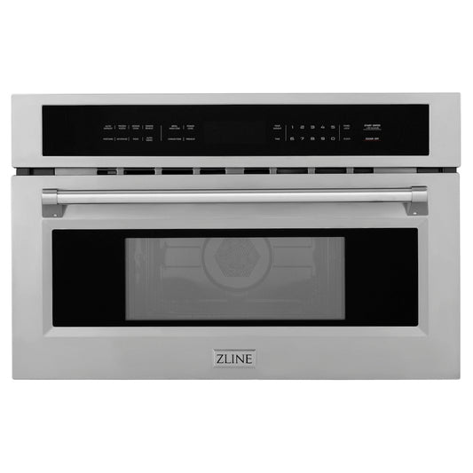 ZLINE 30 in. 1.6 cu. ft. Built-in Convection Microwave Oven in Stainless Steel with Speed and Sensor Cooking (MWO-30) main image.