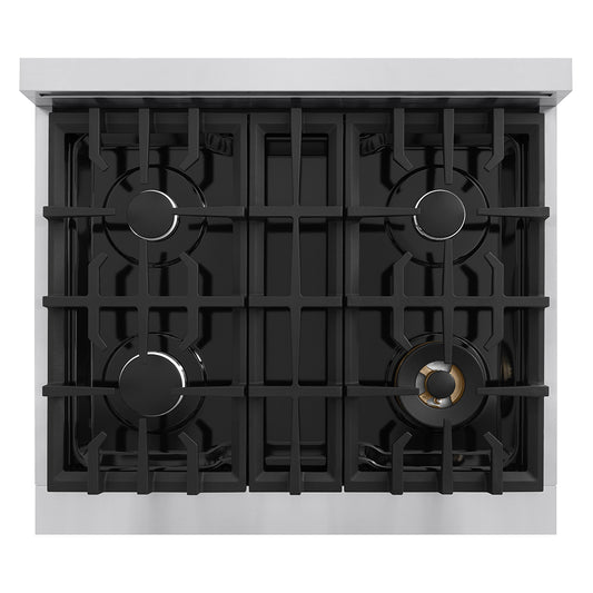 ZLINE 30 in. Classic Gas Rangetop with 4 Burners and Porcelain Cooktop in Stainless Steel (RT30)