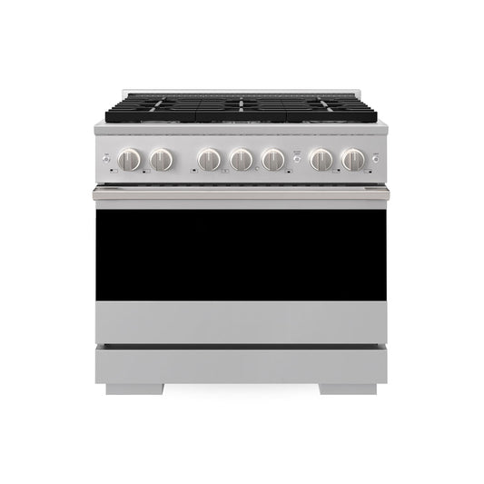 ZLINE 36 in. 5.2 cu. ft. Marino Gas Range with 6 Burner Cooktop and Convection Gas Oven in Stainless Steel (MGR36) main image.