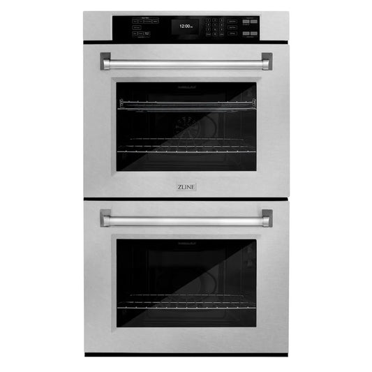 ZLINE 30 in. Professional True Convection Double Wall Oven with Air Fry and Self Clean in Satin Stainless Steel (WADS-30) main image.