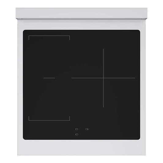 ZLINE 24 in. 3.2 cu. ft. Paramount Induction Range with 3 Element Cooktop and Electric Convection Oven in Stainless Steel (SINR24) top-down, above cooktop.
