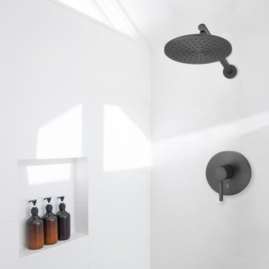 ZLINE El Dorado Rainfall Shower Faucet in Gun Metal (ELD-SHF-GM) in a luxury kitchen.