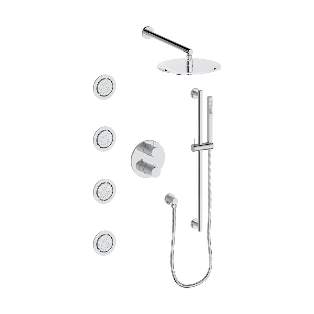 Emerald Bay Thermostatic Shower with Body Jets in Chrome (EMBY-SHS