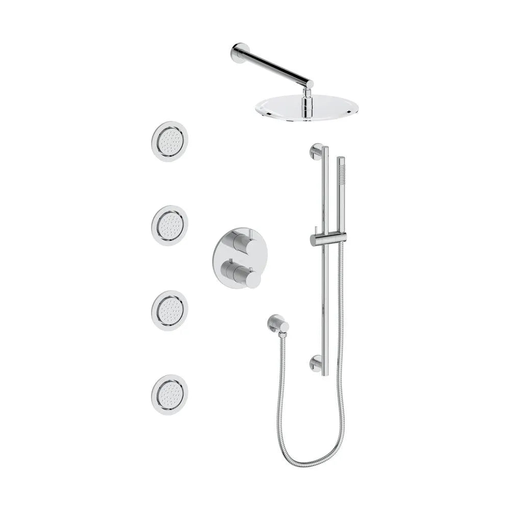 Emerald Bay Thermostatic Shower with Body Jets in Chrome (EMBY-SHS