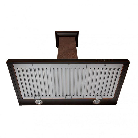 ZLINE 36 in. Designer Series Hand-Hammered Copper Convertible Vent Wall Mount Range Hood (8KBH-36)