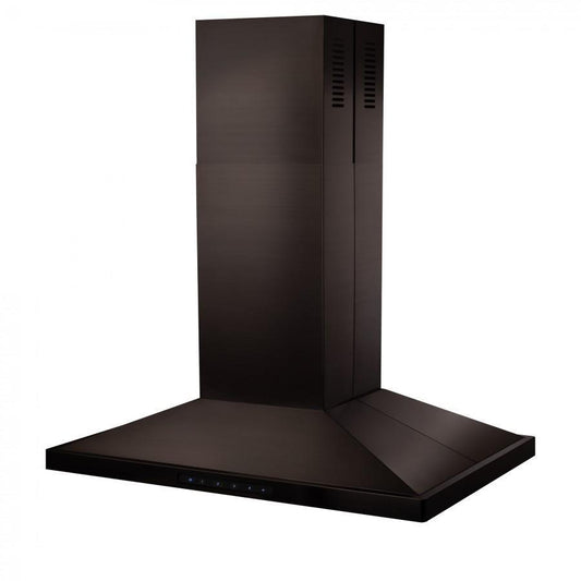 ZLINE 36 in. Convertible Vent Island Mount Range Hood in Black Stainless Steel (BSGL2iN-36)