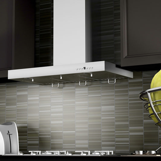 ZLINE 36 in. Convertible Vent Wall Mount Range Hood in Stainless Steel with Crown Molding (KECRN-36)