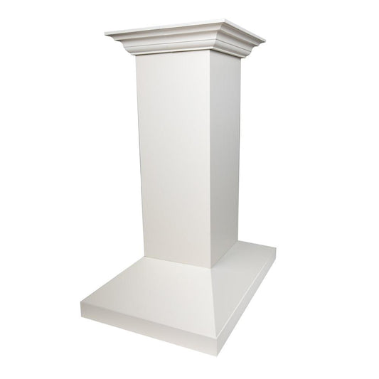 ZLINE 36 in. Convertible Vent Wooden Island Mount Range Hood in Cottage White (KBiTT-36)