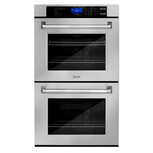 ZLINE 30 in. Electric Double Wall Oven (AWD-30) front, doors closed.