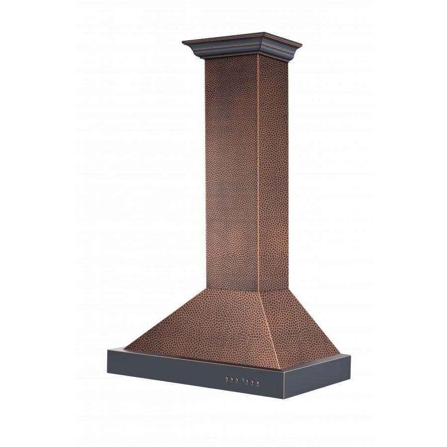 ZLINE Ducted Wall Mount Range Hood in Hand-Hammered Copper (KB2-HBXXX)