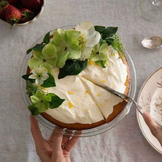 Lemon Olive Oil Cake with Salted Honey Cream Frosting