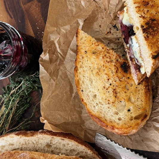 Blueberry, Brie, and Bacon Grilled Cheese