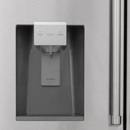 External water and ice dispenser on ZLINE counter-depth refrigerator