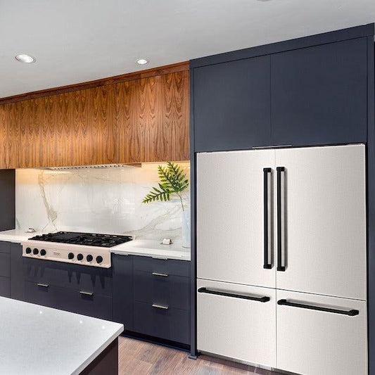 ZLINE Autograph Edition DuraSnow® Built-in refrigerator in a modern-style kitchen