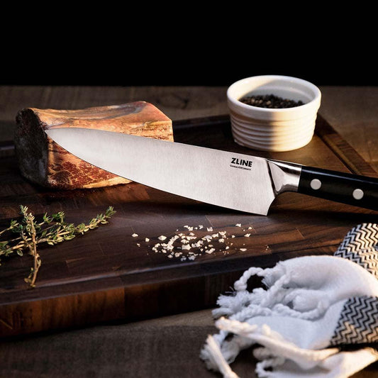 ZLINE Chef's Knife on a cutting board