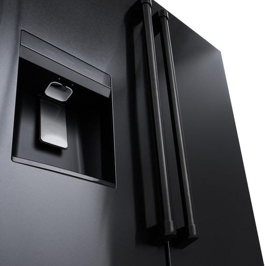 ZLINE standard-depth black stainless steel refrigerator