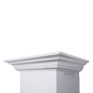 ZLINE 48 in. Professional Ducted Wall Mount Range Hood in Stainless Steel with Crown Molding (667CRN-48)