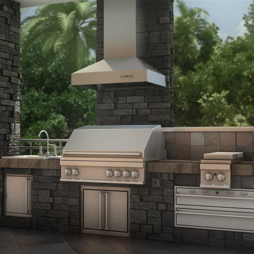 ZLINE 48 in. Outdoor Ducted Wall Mount Range Hood in Outdoor Approved Stainless Steel (667-304-48)