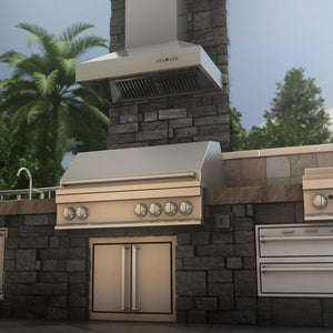 ZLINE 36 in. Ducted Wall Mount Range Hood in Outdoor Approved Stainless Steel (697-304-36)