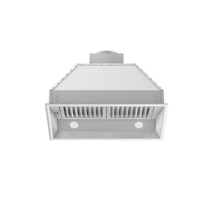 ZLINE 28 in. Ducted Wall Mount Range Hood Insert in Stainless Steel (698-28) front, under.