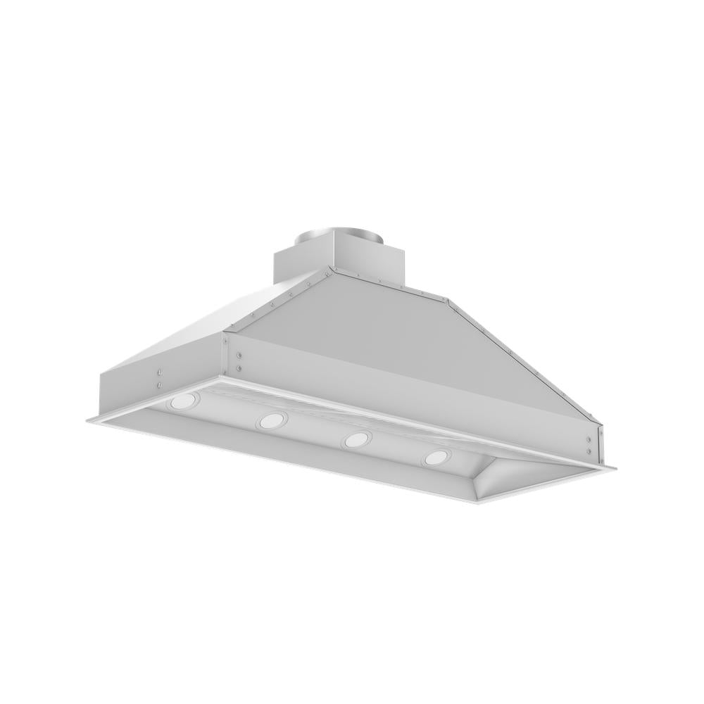 ZLINE 46 in. Ducted Wall Mount Range Hood Insert in Stainless Steel (698-46) side, under.