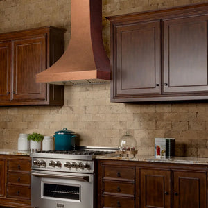 ZLINE 36 in. Designer Series Hand-Hammered Copper Finish Ducted Wall Mount Range Hood (8632H-36)