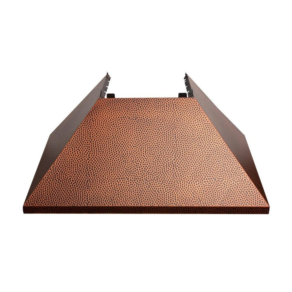 ZLINE 30 in. Ducted Satin Stainless Steel Wall Mount Range Hood with Hand-Hammered Copper Shell (8654HH-30)