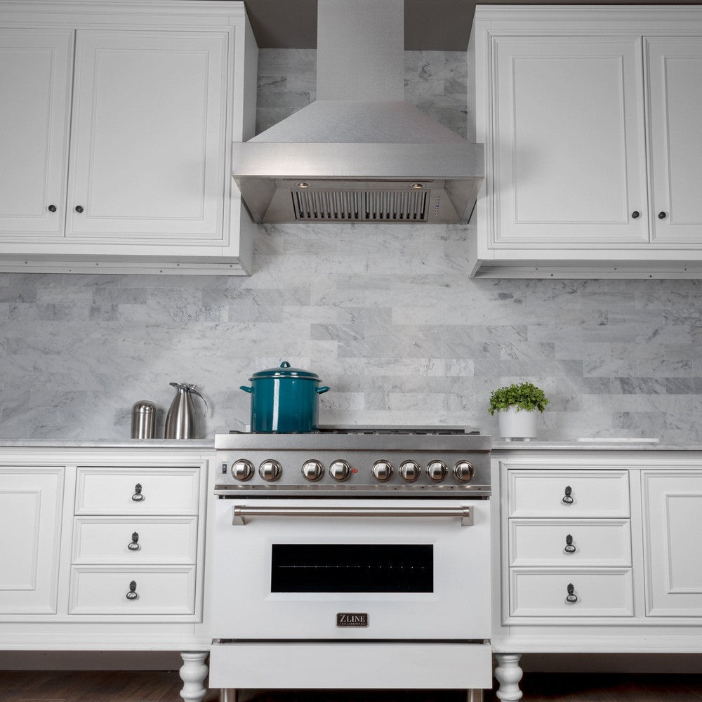 ZLINE 30 in. Satin Stainless Steel Wall Mount Range Hood (8654SN-30)