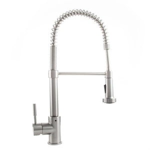 ZLINE Apollo Pull Down Spring Single Handle Kitchen Faucet in Brushed Nickel (APL-KF-BN) main image.