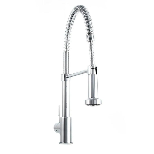ZLINE Apollo Pull Down Spring Single Handle Kitchen Faucet in Chrome (APL-KF-CH) main image.