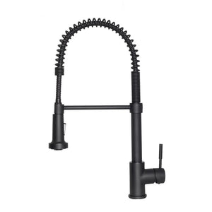 ZLINE Autograph Edition Apollo Pull Down Spring Single Handle Kitchen Faucet in Matte Black (APL-KF-MB) main image.
