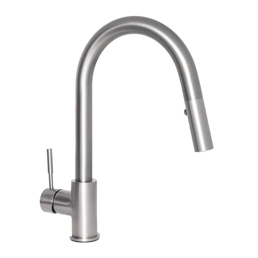 ZLINE Arthur Kitchen Faucet in Brushed Nickel (ATH-KF-BN) reverse side.