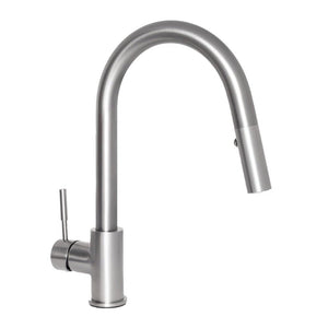 ZLINE Arthur Pull Down Single Handle Kitchen Faucet in Brushed Nickel (ATH-KF-BN) reverse side.