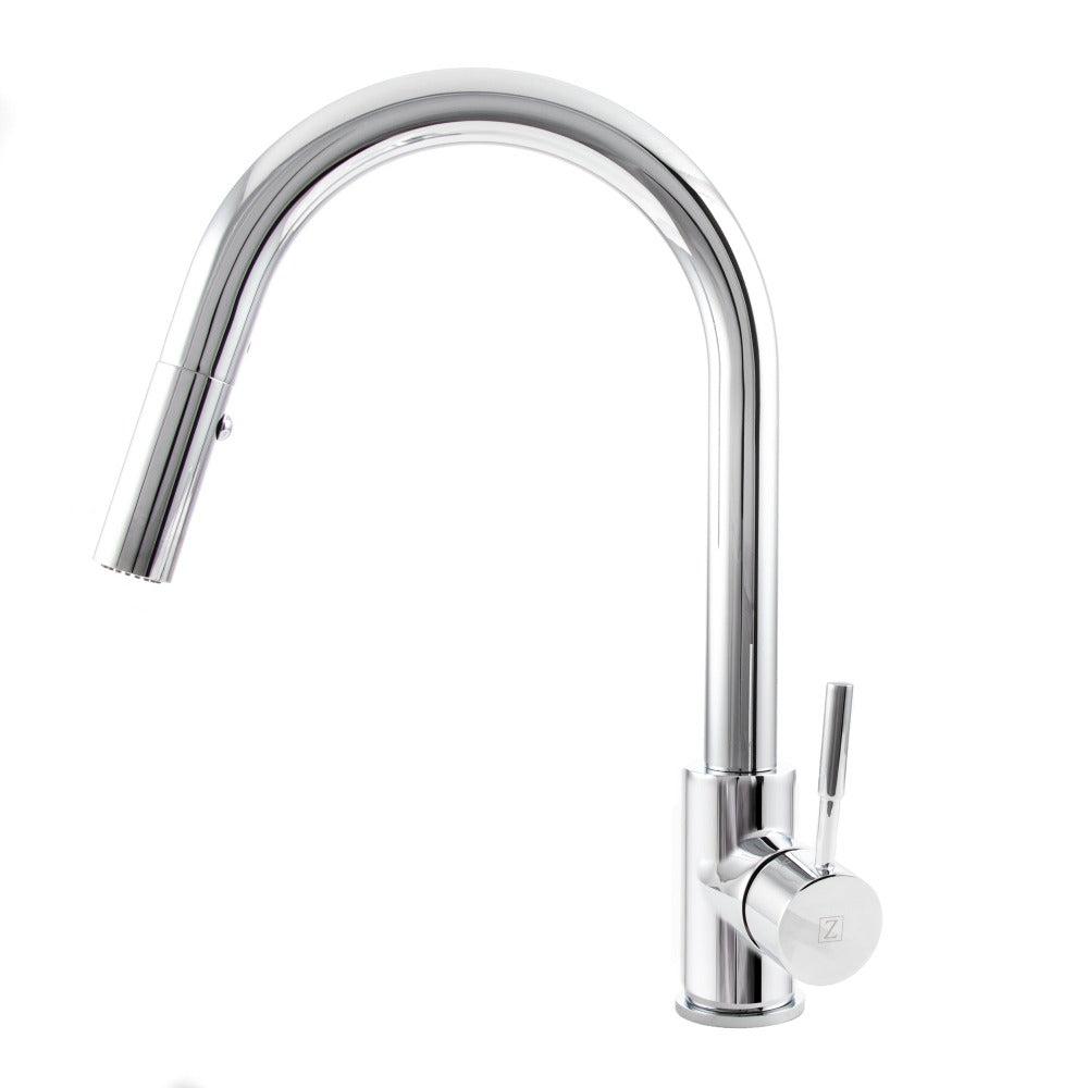 ZLINE Arthur Pull Down Single Handle Kitchen Faucet in Chrome (ATH