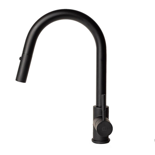 ZLINE Arthur Pull Down Single Handle Kitchen Faucet in Matte Black (ATH-KF-MB)