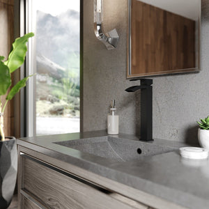 ZLINE Heavenly Single Handle Bath Faucet Matte Black (HVN-BF-MB) in a luxury bathroom.