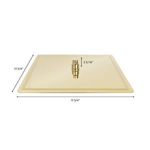 ZLINE Bliss 16 in. Rainfall Shower Head in Polished Gold (BLS-H16-PG) dimensional diagram.