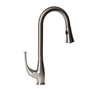 ZLINE Castor Pull Down Kitchen Faucet in Brushed Nickel (CAS-KF-BN) reverse side.