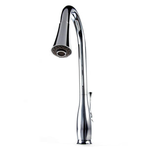 ZLINE Castor Pull Down Single Handle Kitchen Faucet in Chrome (CAS-KF-CH) front.