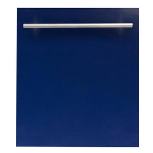 ZLINE 24 in. Top Control Dishwasher in Blue Gloss and Modern Style Handle, 52dBa (DW-BG-H-24) main image.