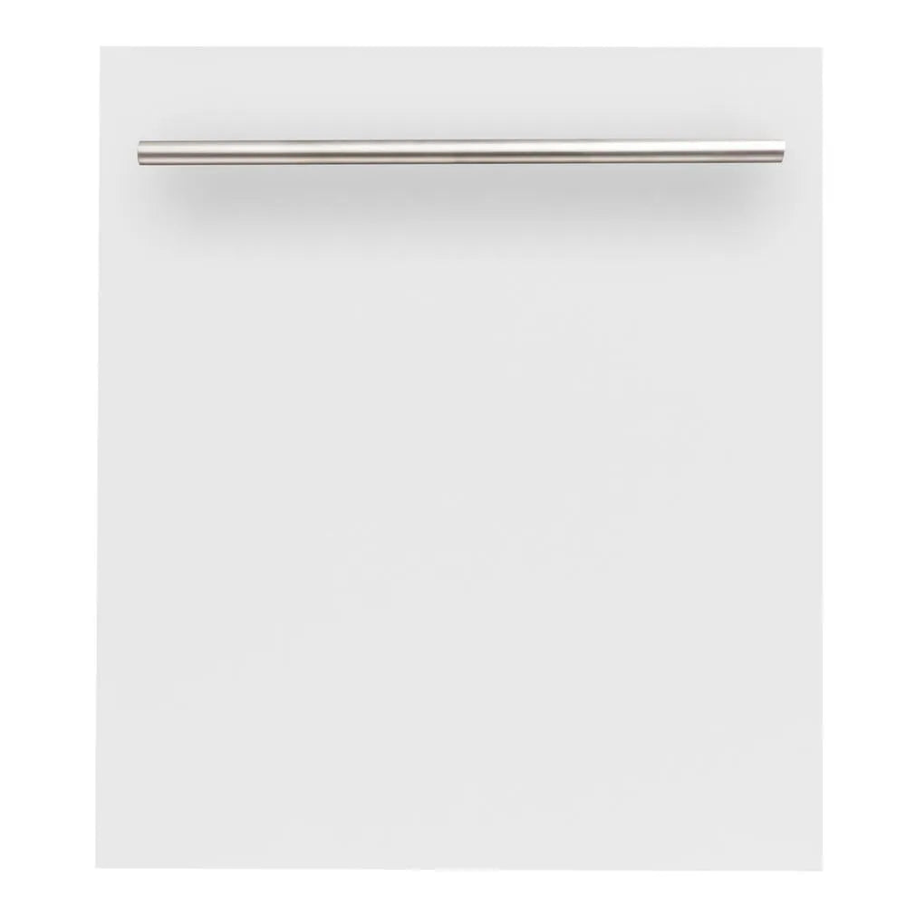 ZLINE 24 in. Top Control Dishwasher with White Matte Panel and Modern Style Handle, 52dBa (DW-WM-H-24) main image.