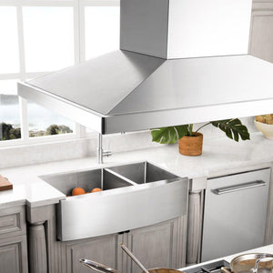 ZLINE 30 in. CrownSound™ Ducted Vent Island Mount Range Hood in Stainless Steel with Built-in Bluetooth Speakers (GL2iCRN-BT-30)