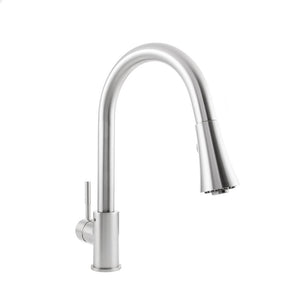 ZLINE Edison Pull Down Single Handle Kitchen Faucet in Brushed Nickel (EDS-KF-BN) side.