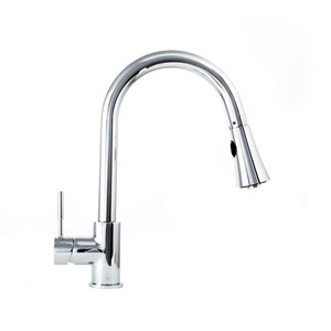 ZLINE Edison Kitchen Faucet in Chrome (EDS-KF-CH) side.