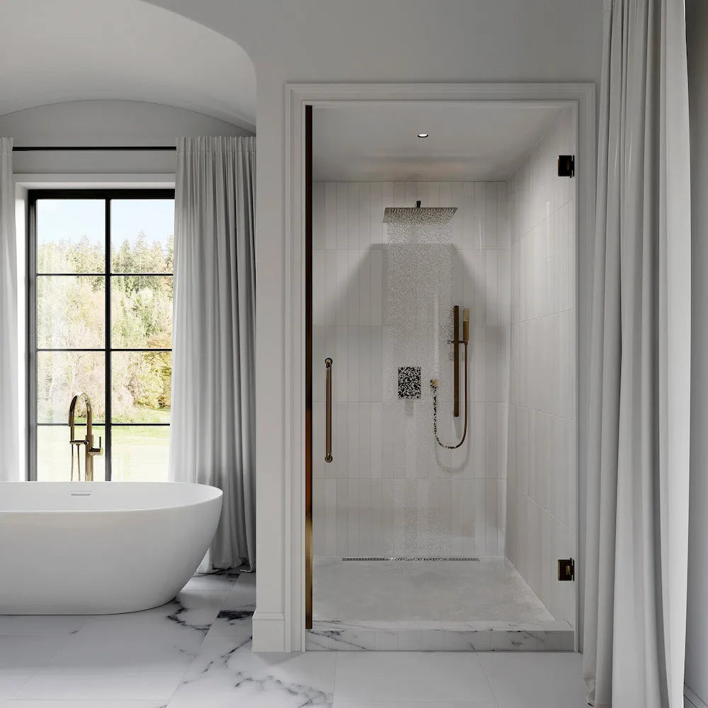 ZLINE Crystal Bay Thermostatic Shower System in Champagne Bronze (CBY-SHS-T2-CB)