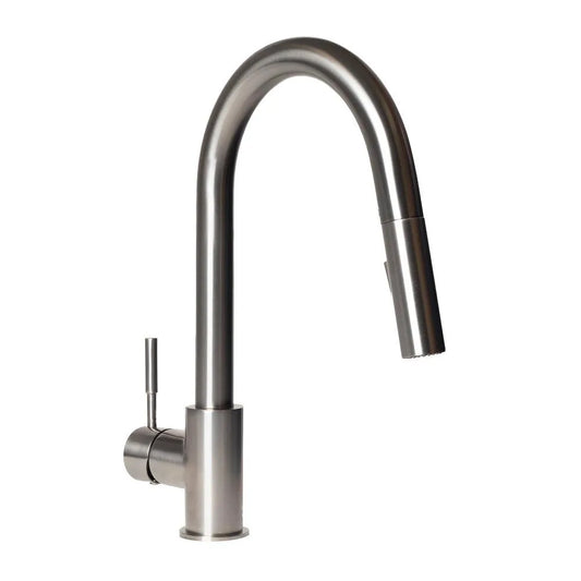 ZLINE Gemini Pull Down Single Handle Kitchen Faucet in Brushed Nickel (GEM-KF-BN) main image.