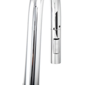 ZLINE Gemini Pull Down Single Handle Kitchen Faucet in Chrome (GEM-KF-CH) spray control.