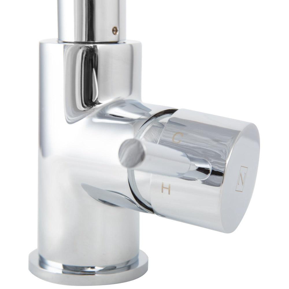 ZLINE Gemini Kitchen Faucet in Chrome (GEM-KF-CH) handle close-up.